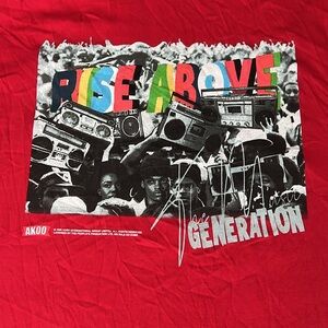 Akoo Graphic TShirt Red Size XL NWT